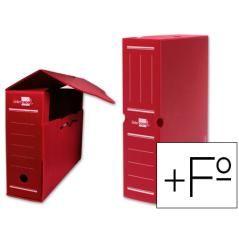 Caja archivo definitivo plástico liderpapel rojo 387x275x105 mm pack 5 unidades - Imagen 2