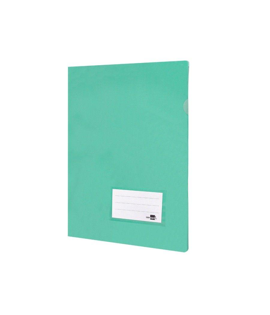 Carpeta liderpapel dossier a4 u ero verde manzana opaco pack 10 unidades - Imagen 4