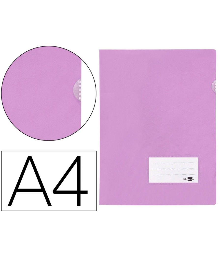 Carpeta liderpapel dossier a4 u ero lavanda opaco pack 10 unidades - Imagen 2