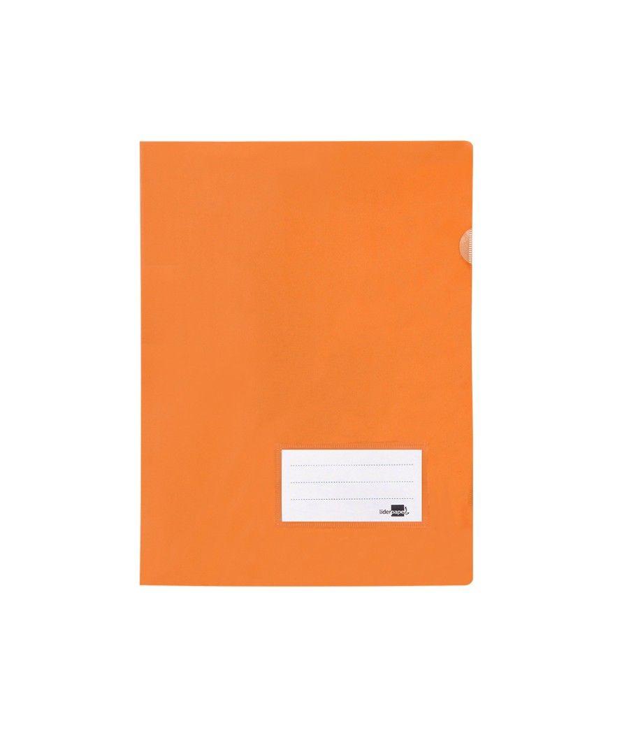 Carpeta liderpapel dossier a4 u ero naranja flúor opaco pack 10 unidades - Imagen 3