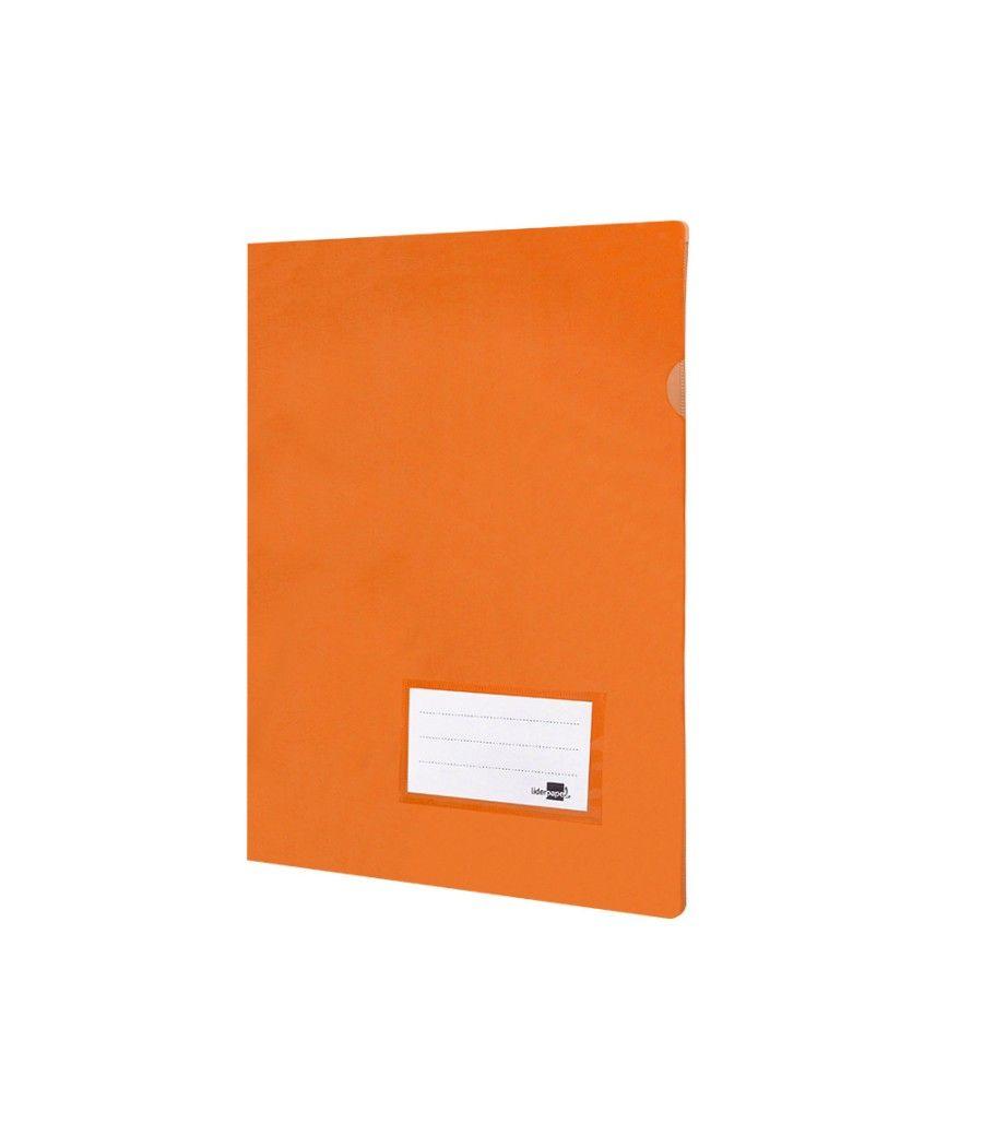 Carpeta liderpapel dossier a4 u ero naranja flúor opaco pack 10 unidades - Imagen 4