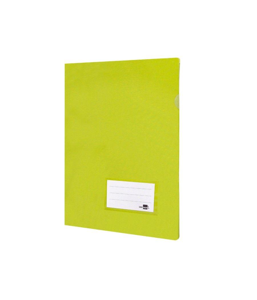 Carpeta liderpapel dossier a4 u ero amarillo flúor opaco pack 10 unidades - Imagen 4