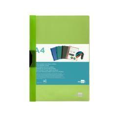 Carpeta liderpapel dossier pinza lateral polipropileno din a4 verde translucido 60 hojas pinza deslizante - Imagen 3