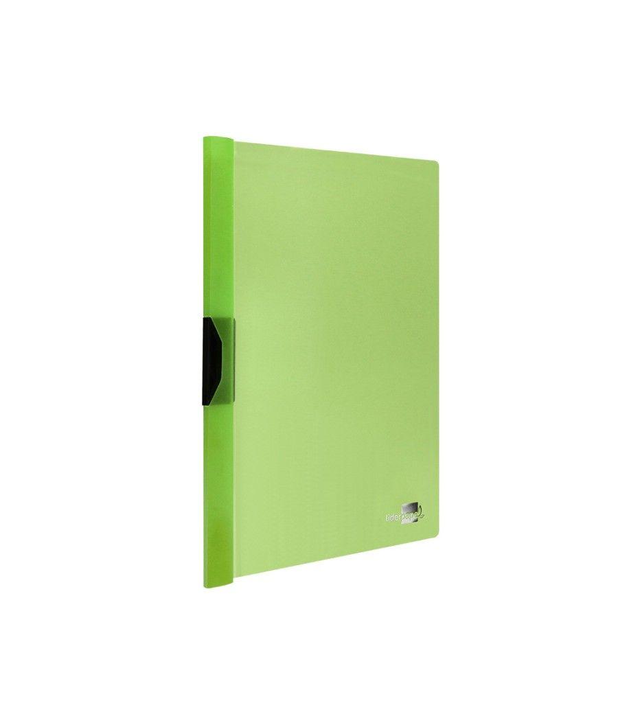 Carpeta liderpapel dossier pinza lateral polipropileno din a4 verde translucido 60 hojas pinza deslizante - Imagen 5