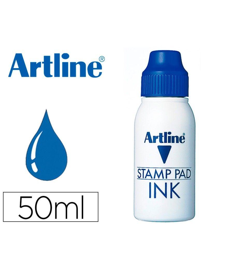 Tinta tampón artline azul frasco de 50 cc - Imagen 2