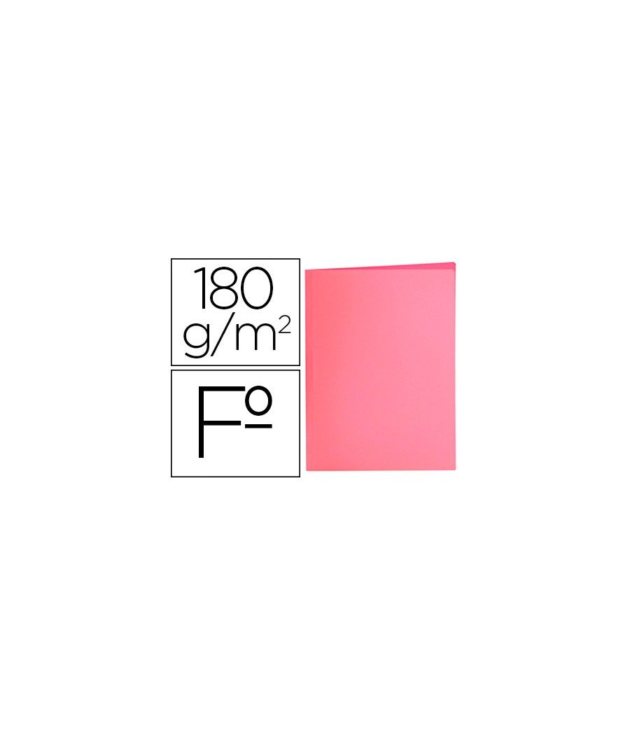 Subcarpeta liderpapel folio rosa pastel 180g/m2 pack 50 unidades - Imagen 2