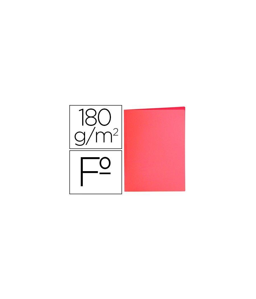 Subcarpeta liderpapel folio rojo pastel 180g/m2 pack 50 unidades - Imagen 2