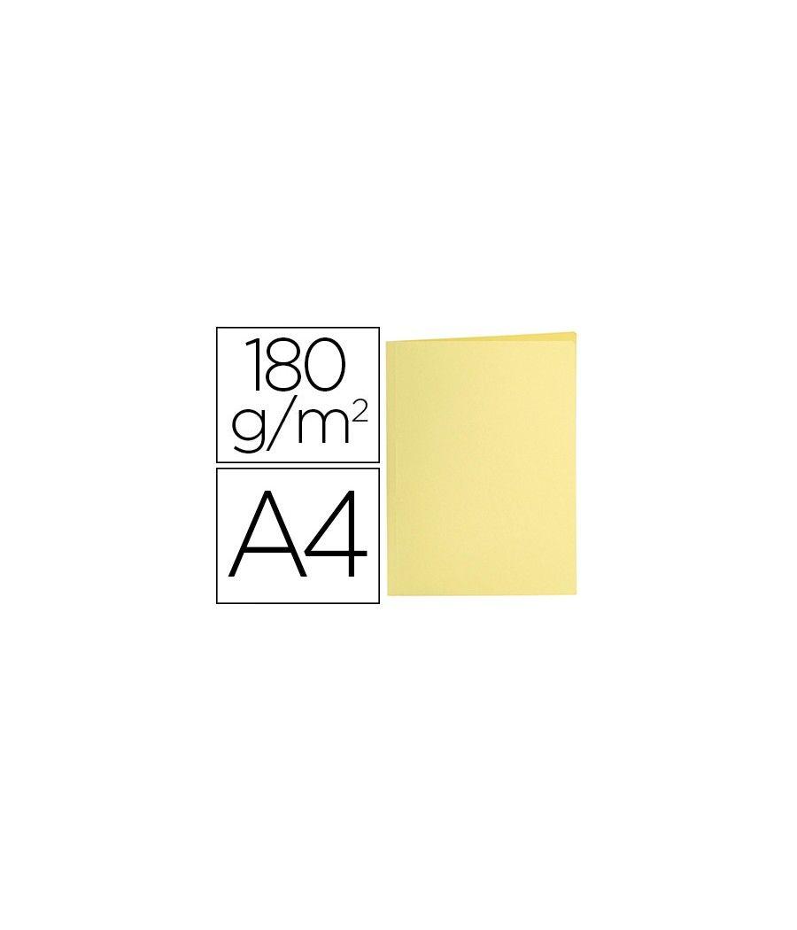 Subcarpeta liderpapel a4 amarillo pastel 180g/m2 pack 50 unidades - Imagen 2