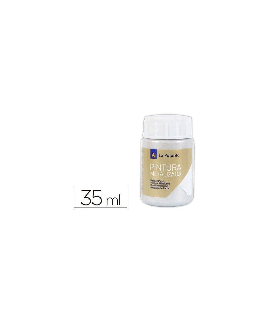 Pintura metalizada la pajarita plata 35 ml pack 6 unidades - Imagen 2