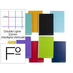 Cuaderno espiral liderpapel folio witty tapa dura 80h 75gr rayado montessori 3,5mm colores surtidos pack 10 unidades - Imagen 2