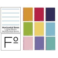 Cuaderno espiral liderpapel folio witty tapa dura 80h 75gr rayado horizontal 8mm con margen colores surtidos - Imagen 2