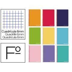 Cuaderno espiral liderpapel folio witty tapa dura 80h 75gr cuadro 6mm con margen colores surtidos pack 10 unidades - Imagen 2