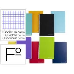 Cuaderno espiral liderpapel folio witty tapa dura 80h 75gr cuadro 3mm con margen colores surtidos pack 10 unidades - Imagen 2
