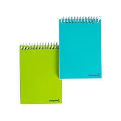 Cuaderno espiral liderpapel bolsillo dieciseavo apaisado smart tapa blanda 80h 60gr cuadro 4mm colores surtidos pack 10 unidades