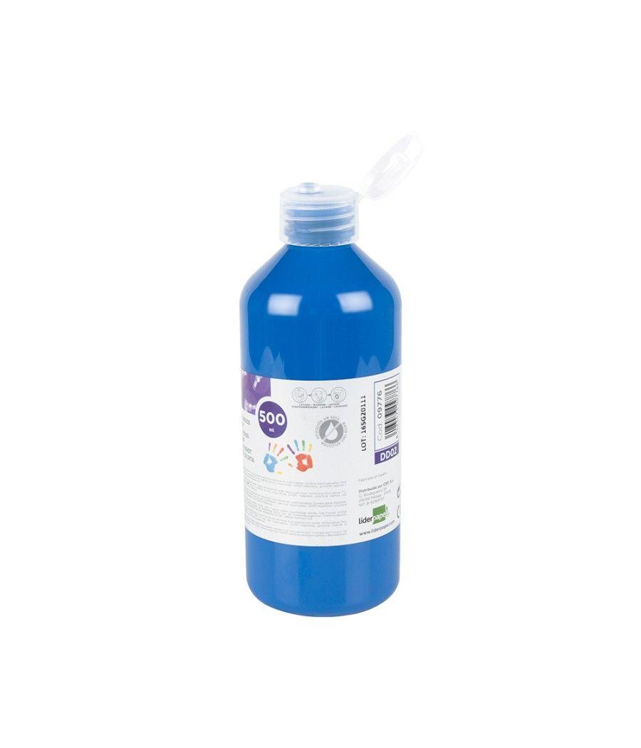 Pintura dedos liderpapel botella de 500 ml azul - Imagen 3