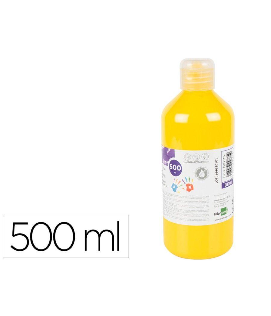 Pintura dedos liderpapel botella de 500 ml amarillo - Imagen 2