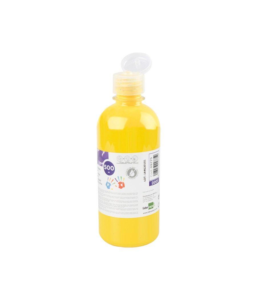 Pintura dedos liderpapel botella de 500 ml amarillo - Imagen 3