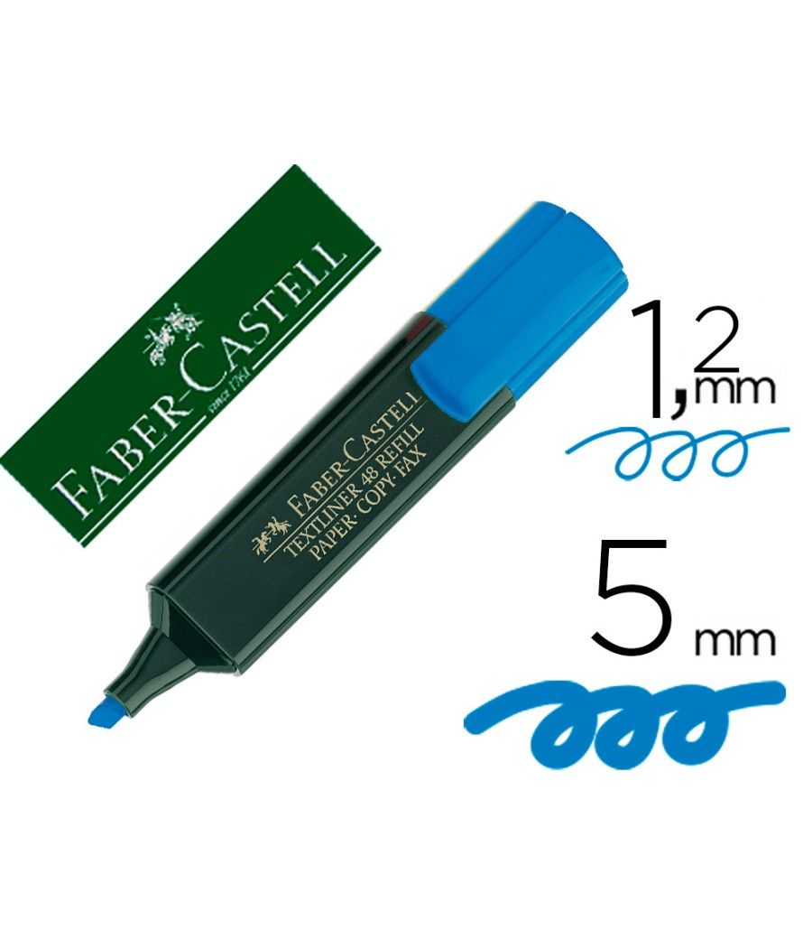 Rotulador faber fluorescente 48-51 azul pack 10 unidades - Imagen 6