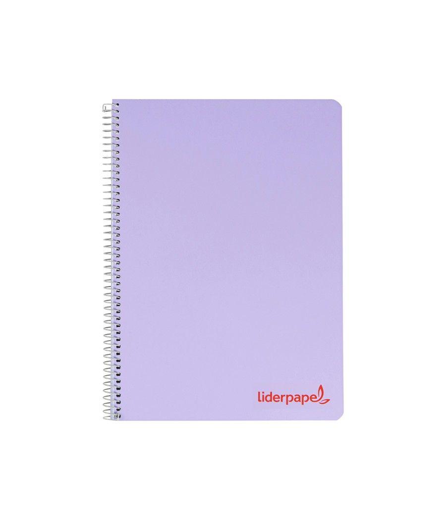 Cuaderno espiral liderpapel a4 wonder tapa plástico 80h 90gr cuadro 4mm con margen colores surtidos - Imagen 3
