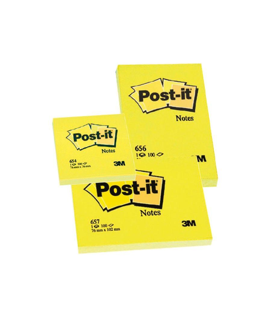Bloc de notas adhesivas quita y pon post-it 76x76 mm con 100hojas pack 12 unidades - Imagen 3