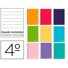Cuaderno espiral liderpapel cuarto witty tapa dura 80h 75gr rayado horizontal 8mm con margen colores surtidos - Imagen 2