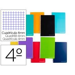 Cuaderno espiral liderpapel cuarto witty tapa dura 80h 75gr cuadro 4mm con margen colores surtidos - Imagen 2