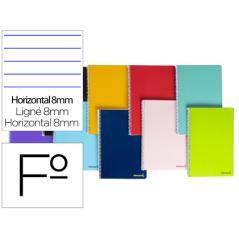 Cuaderno espiral liderpapel folio smart tapa blanda 80h 60gr horizontal 8mm con margen colores surtidos - Imagen 2