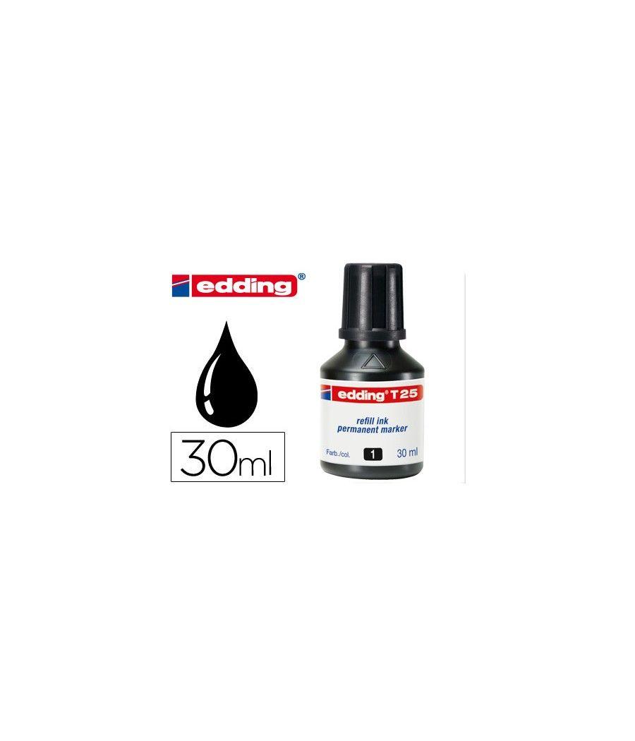 Tinta rotulador edding t-25 negro frasco de 30 ml - Imagen 2