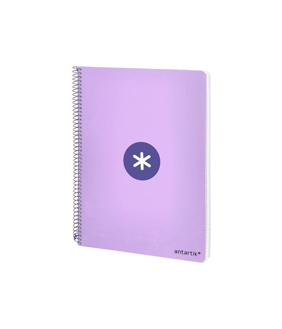 Cuaderno espiral liderpapel a4 micro antartik tapa dura 80h 100 gr cuadro 5 mm sin bandas 4 taladros color lavanda - Imagen 5