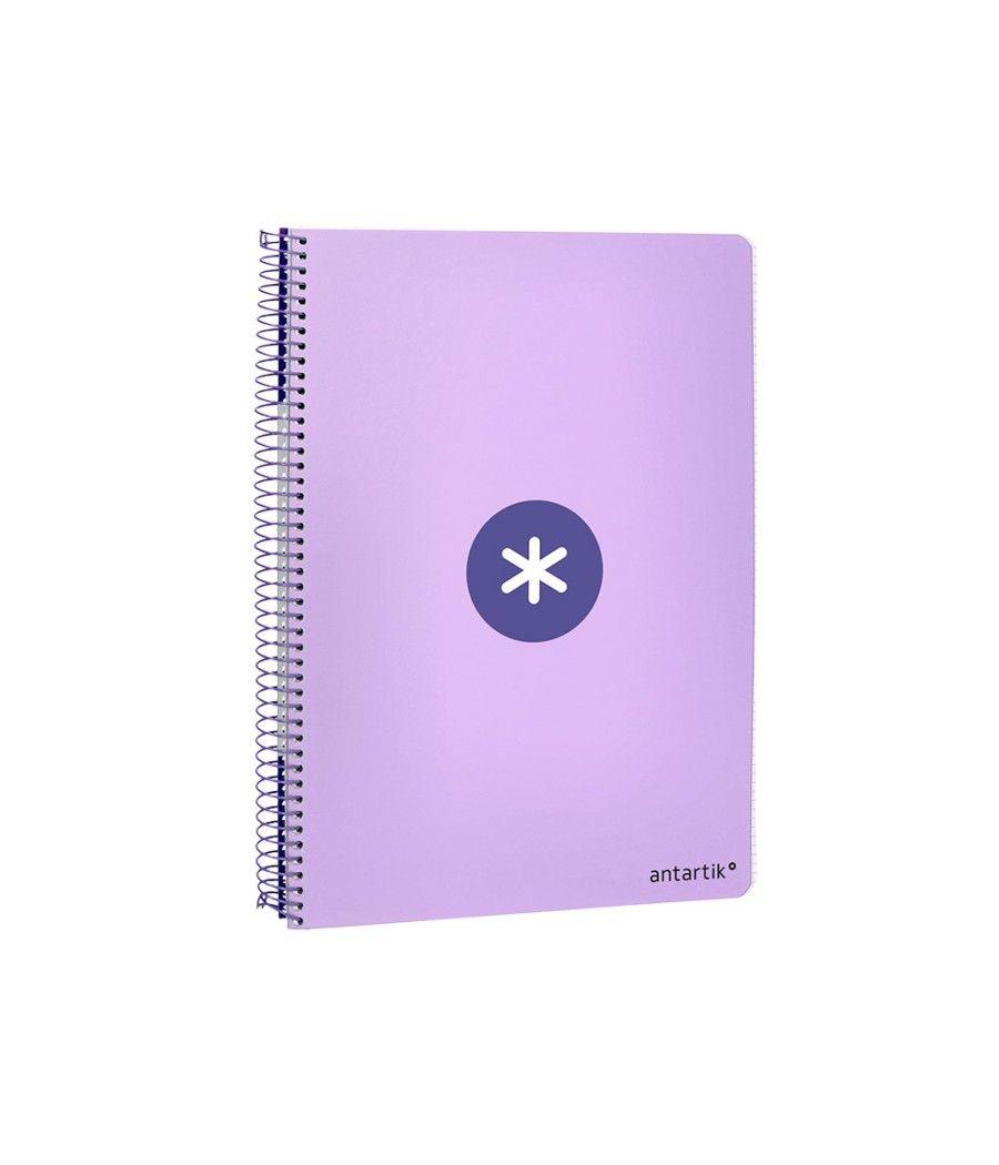 Cuaderno espiral liderpapel a4 micro antartik tapa dura 80h 100 gr cuadro 5 mm sin bandas 4 taladros color lavanda - Imagen 6