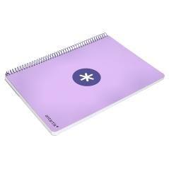 Cuaderno espiral liderpapel a4 micro antartik tapa dura 80h 100 gr cuadro 5 mm sin bandas 4 taladros color lavanda - Imagen 7