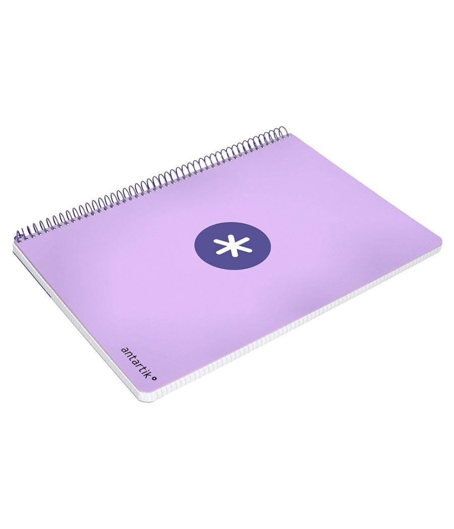 Cuaderno espiral liderpapel a4 micro antartik tapa dura 80h 100 gr cuadro 5 mm sin bandas 4 taladros color lavanda - Imagen 7