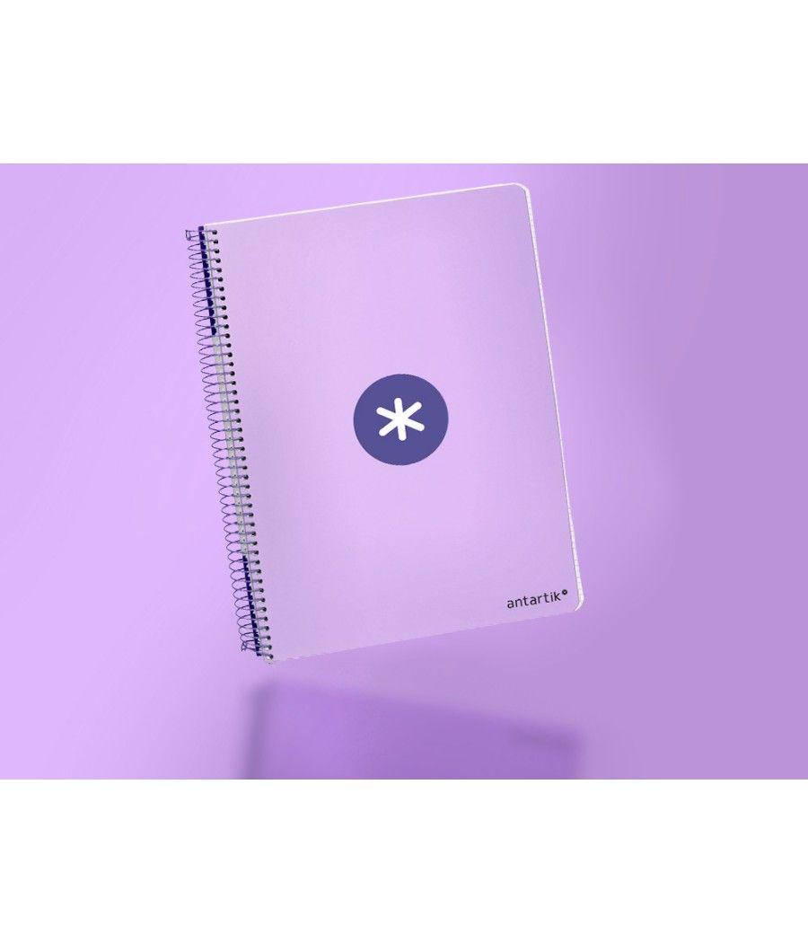 Cuaderno espiral liderpapel a4 micro antartik tapa dura 80h 100 gr cuadro 5 mm sin bandas 4 taladros color lavanda - Imagen 11