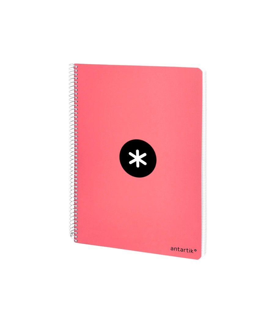 Cuaderno espiral liderpapel a4 micro antartik tapa dura 80 h 100 gr cuadro 5mm sin bandas 4 taladros color coral - Imagen 5