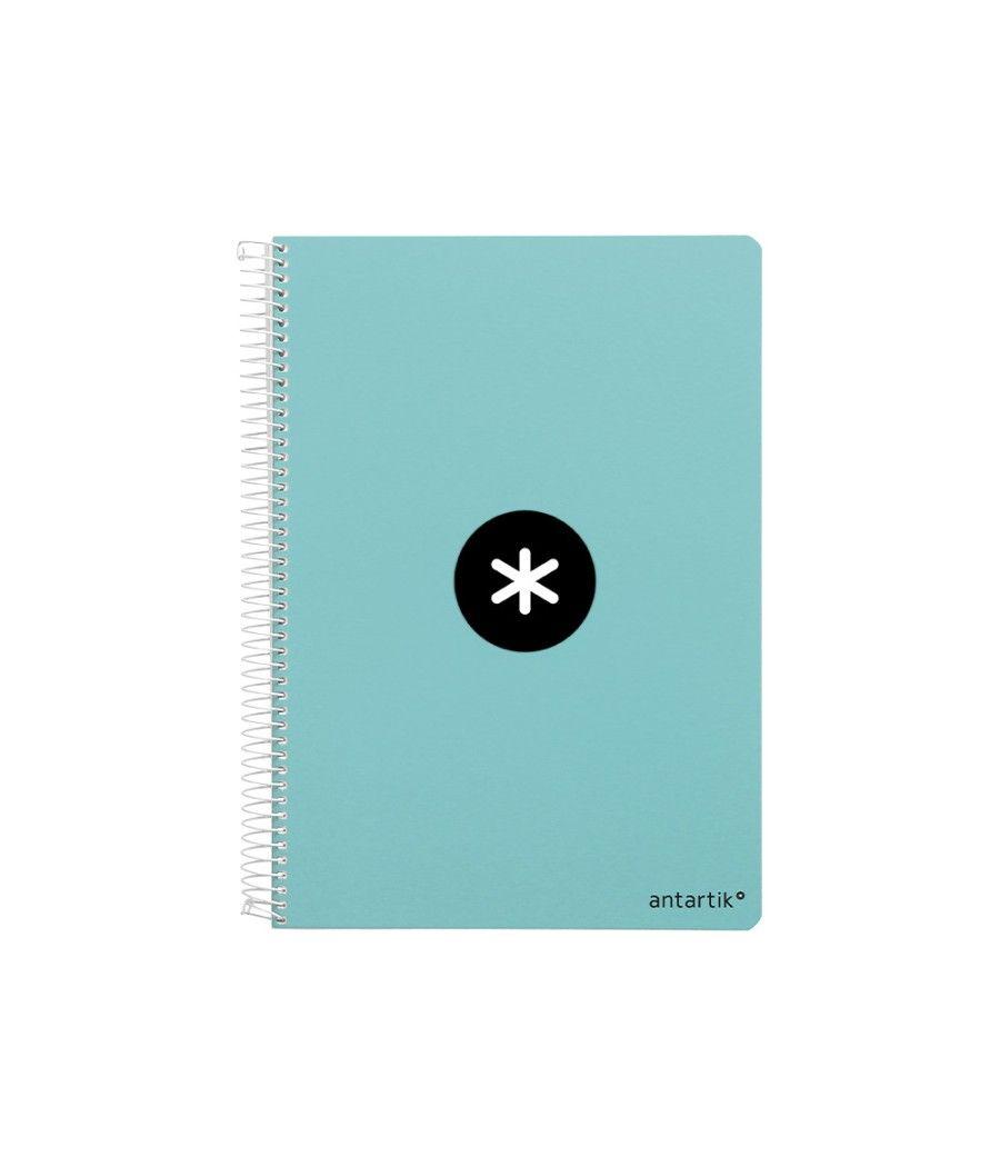 Cuaderno espiral liderpapel a4 micro antartik tapa dura 80h 100 gr cuadro 5mm sin bandas 4 taladros color menta - Imagen 3