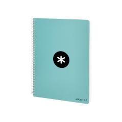 Cuaderno espiral liderpapel a4 micro antartik tapa dura 80h 100 gr cuadro 5mm sin bandas 4 taladros color menta - Imagen 5