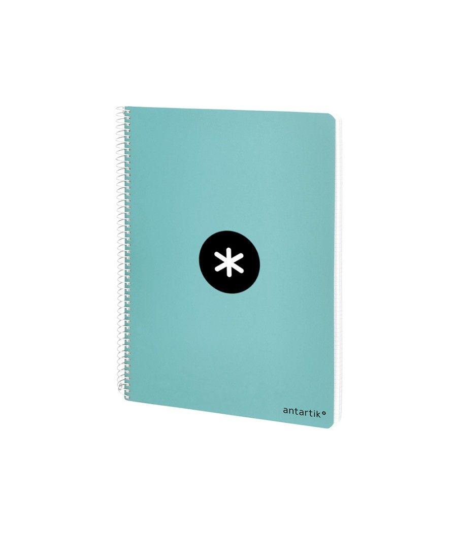 Cuaderno espiral liderpapel a4 micro antartik tapa dura 80h 100 gr cuadro 5mm sin bandas 4 taladros color menta - Imagen 5