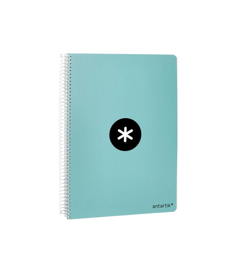 Cuaderno espiral liderpapel a4 micro antartik tapa dura 80h 100 gr cuadro 5mm sin bandas 4 taladros color menta - Imagen 6