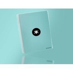 Cuaderno espiral liderpapel a4 micro antartik tapa dura 80h 100 gr cuadro 5mm sin bandas 4 taladros color menta - Imagen 11