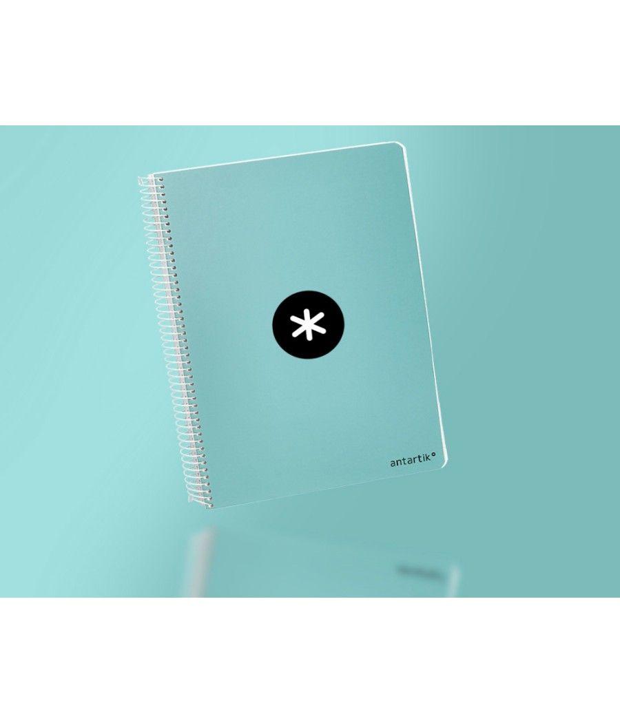 Cuaderno espiral liderpapel a4 micro antartik tapa dura 80h 100 gr cuadro 5mm sin bandas 4 taladros color menta - Imagen 11