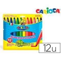 Rotulador carioca jumbo c/12 colores punta gruesa - Imagen 2