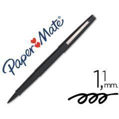 Rotulador paper mate flair original punta fibra negro pack 12 unidades - Imagen 2