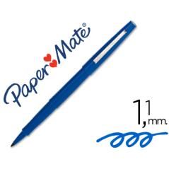 Rotulador paper mate flair original punta fibra azul PACK 12 UNIDADES