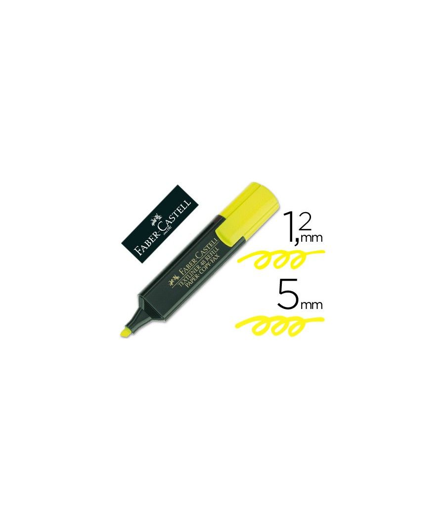 Rotulador faber fluorescente 48-07 amarillo pack 10 unidades - Imagen 4