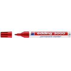 Rotulador edding marcador permanente 3000 rojo -punta redonda 1,5-3 mm recargable pack 10 unidades - Imagen 3