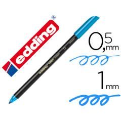 Rotulador edding punta fibra 1200 azul claro n.10 -punta redonda 0.5 mm pack 10 unidades - Imagen 2