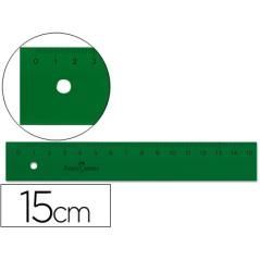 Regla faber 15 cm plástico verde - Imagen 2