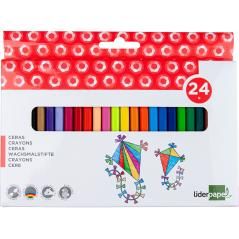 Lápices cera liderpapel caja de 24 colores - Imagen 3