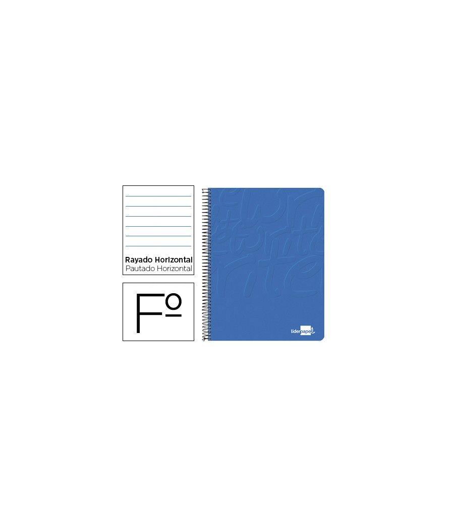 Cuaderno espiral liderpapel folio write tapa blanda 80h 60gr horizontal con margen color azul pack 10 unidades - Imagen 2