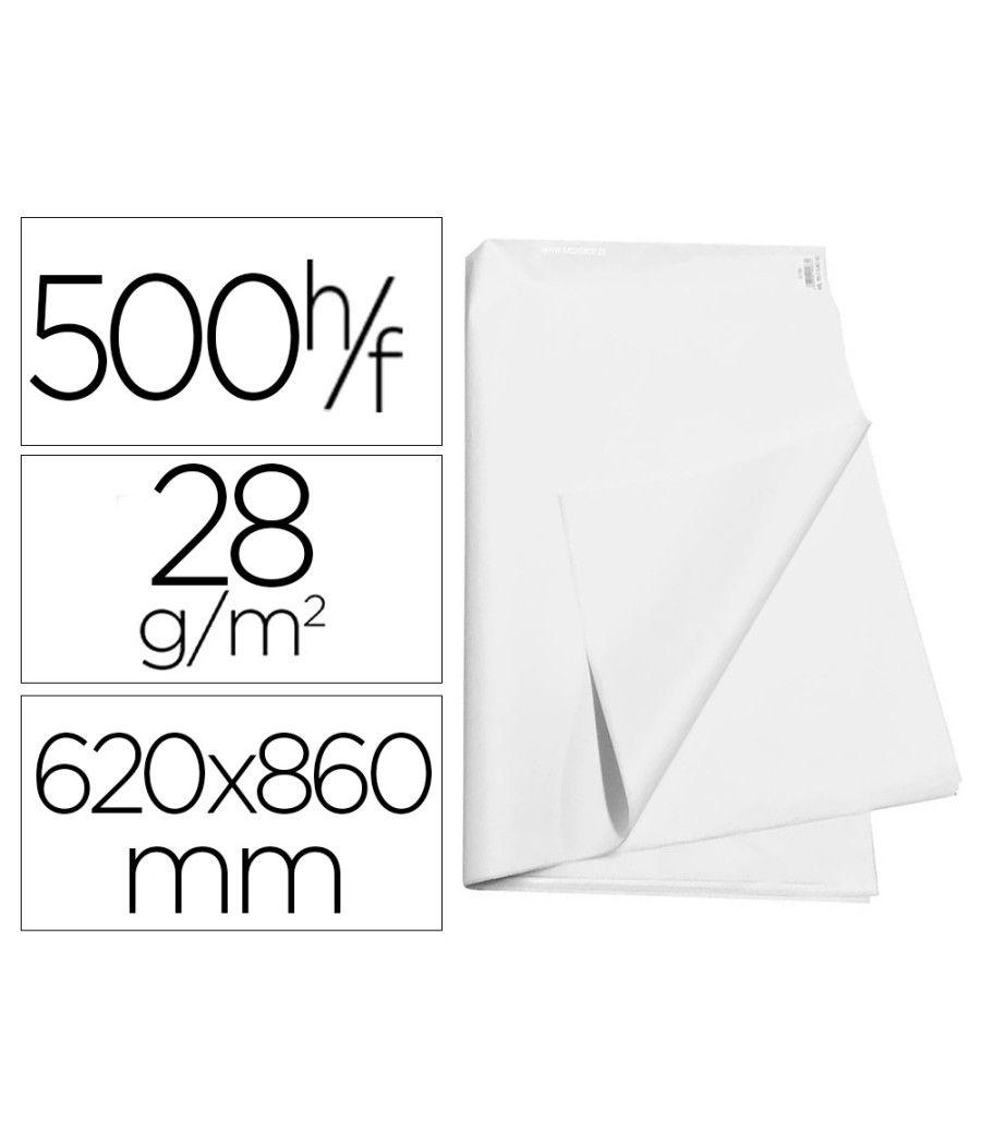 Papel manila 62x86 blanco paquete de 500 hojas - Imagen 2